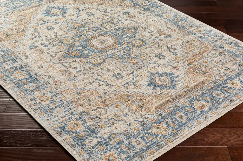 RIVER Machine Washable Traditional Boho Beige Rug