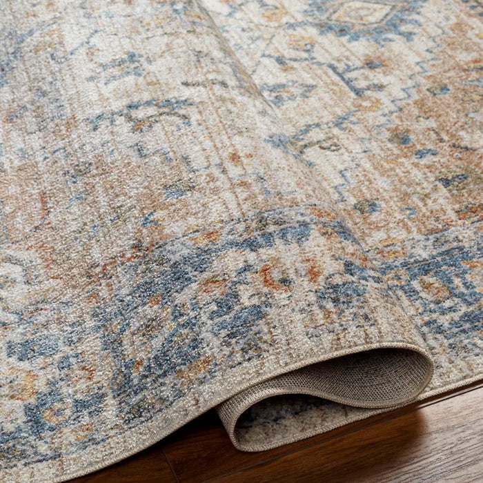 RIVER Machine Washable Traditional Boho Beige Rug