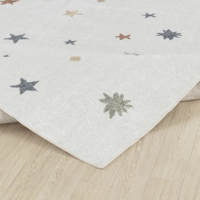 STELLA Kids Machine Washable Multicolour/Beige Bedroom Rug Multicolour