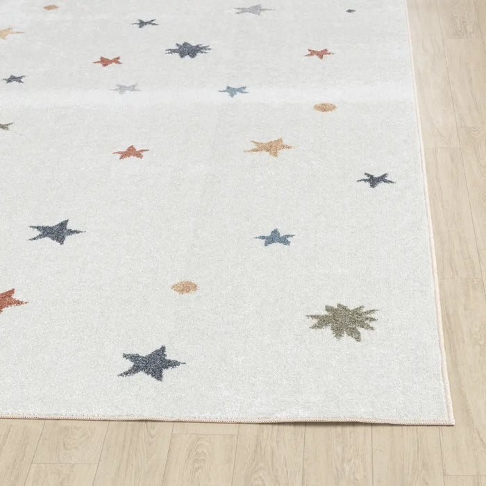 STELLA Kids Machine Washable Multicolour/Beige Bedroom Rug Multicolour