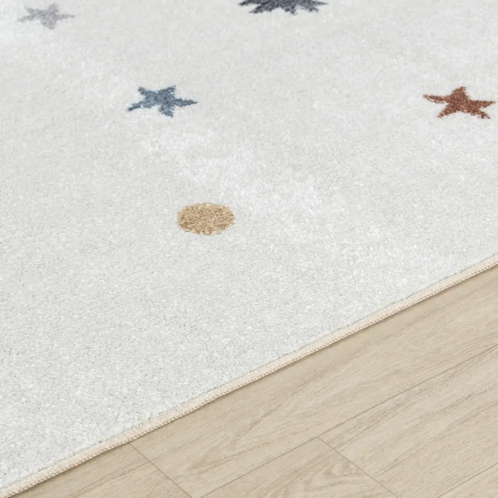 STELLA Kids Machine Washable Multicolour/Beige Bedroom Rug Multicolour