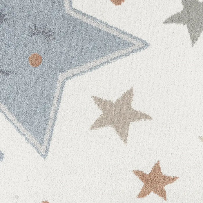 SUPERMAMA Kids Machine Washable Multicolour/Blue/Bedroom Rug Multicolour