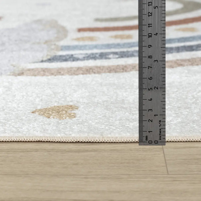 RAINI-BOW Kids Machine Washable Multicolour Bedroom Rug Multicolour ...