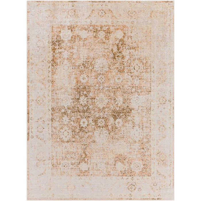 ANSELINE Machine Washable Traditional Boho Rust Rug