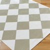 GHISLAINE Machine Washable Modern Boho Diamond Dusty Sage Rug