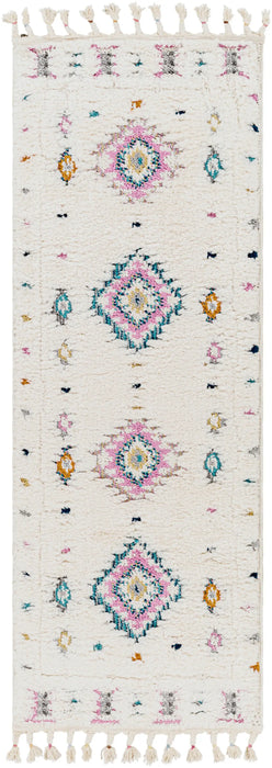 PUKYU Shaggy Modern Boho Plush Pile Ivory Rug