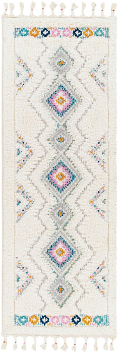 LILO Shaggy Modern Boho Plush Pile Ivory Rug