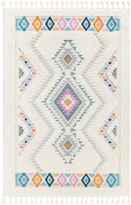 LILO Shaggy Modern Boho Plush Pile Ivory Rug