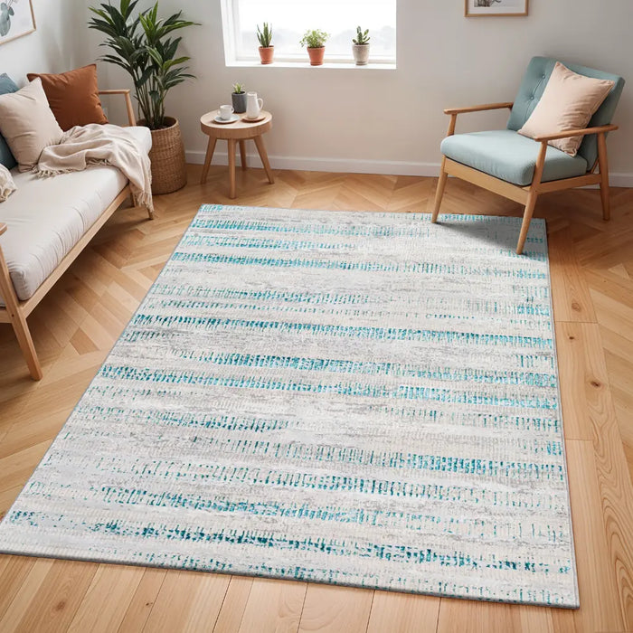 Maeva Scandi Modern Teal Rug
