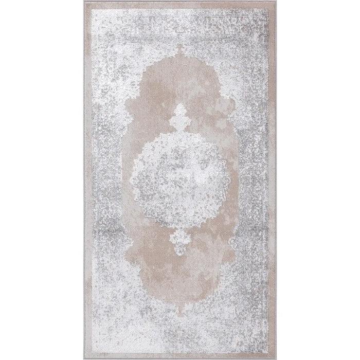 DEFNE Vintage Traditional Oriental Boho Beige/White Rug