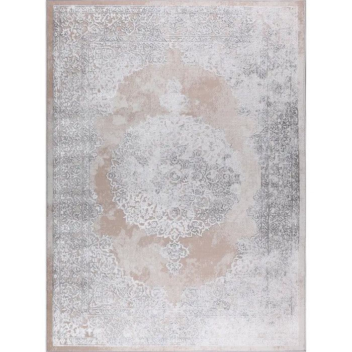 DEFNE Vintage Traditional Oriental Boho Beige/White Rug