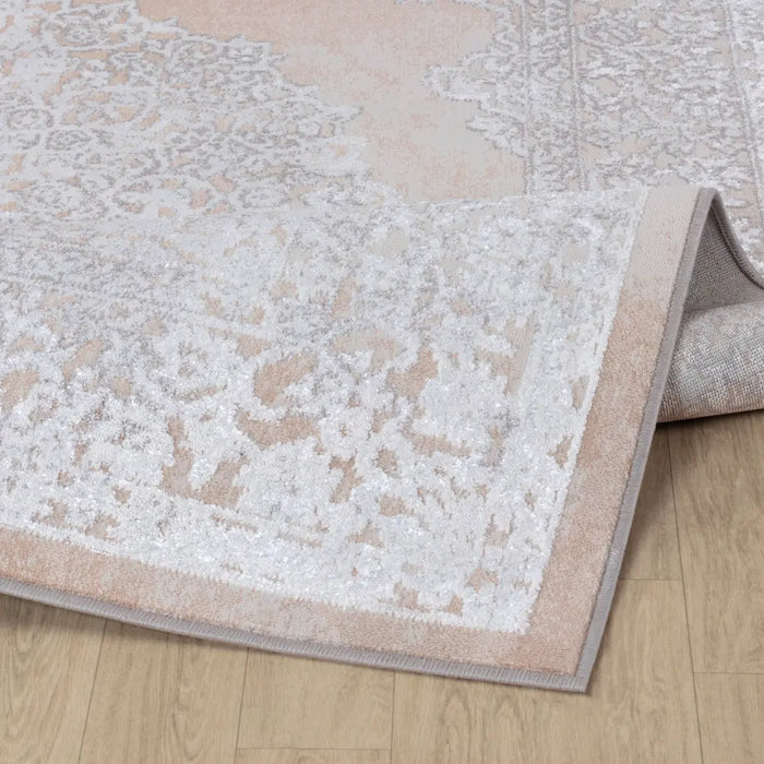 DEFNE Vintage Traditional Oriental Boho Beige/White Rug
