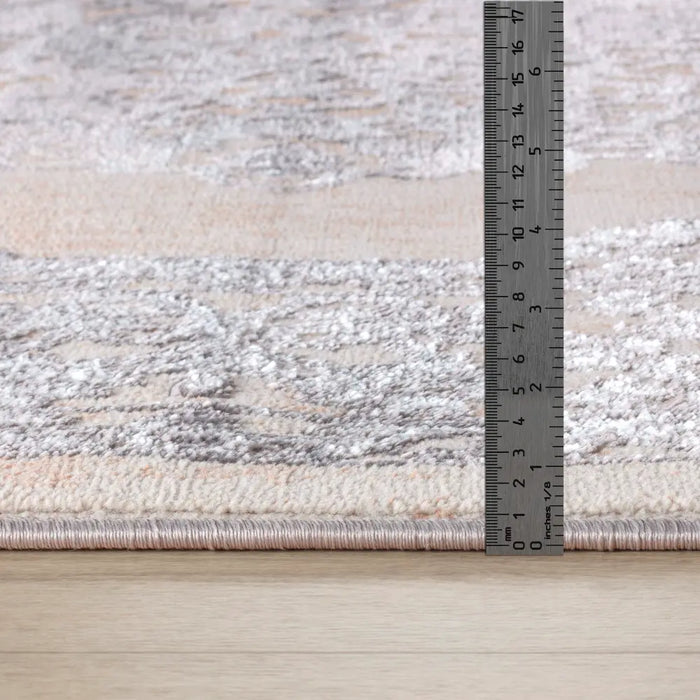 DEFNE Vintage Traditional Oriental Boho Beige/White Rug