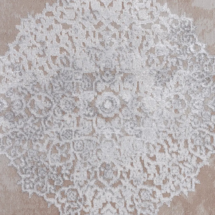 DEFNE Vintage Traditional Oriental Boho Beige/White Rug
