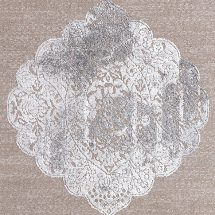 AZRA Vintage Traditional Oriental Boho Beige/White Rug