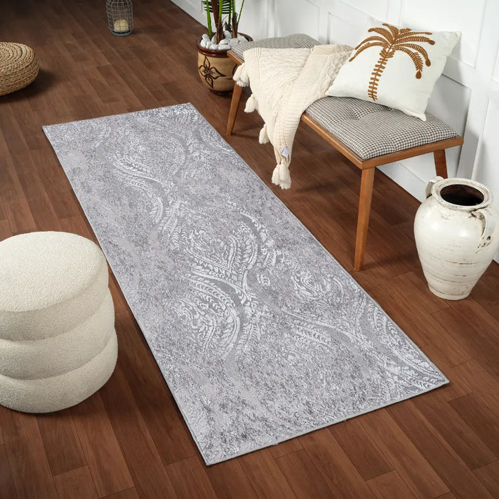 INGRID Vintage Traditional Oriental Boho Beige/Grey Rug