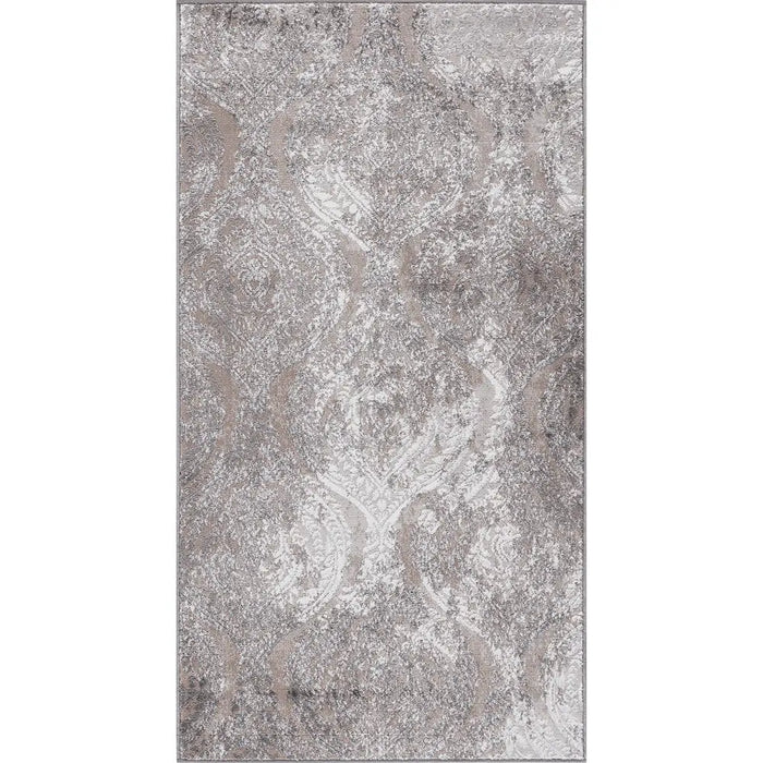 INGRID Vintage Traditional Oriental Boho White/Grey Rug