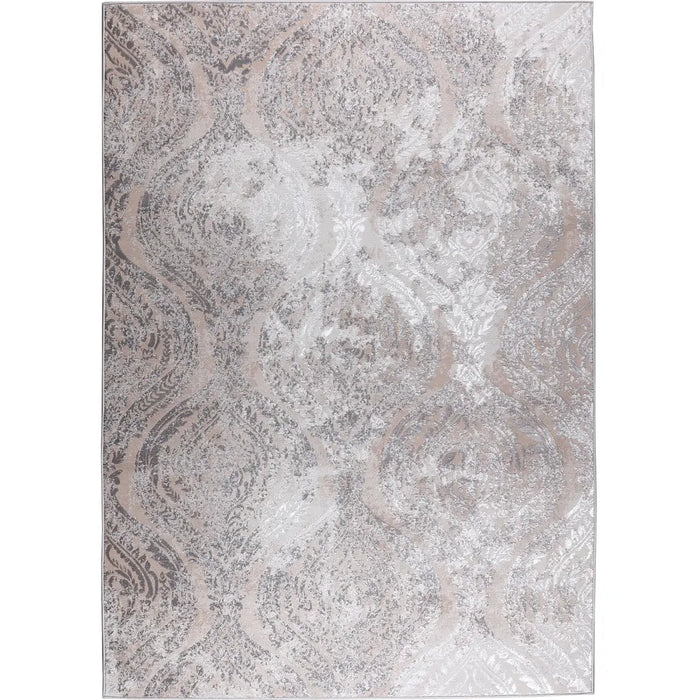 INGRID Vintage Traditional Oriental Boho White/Grey Rug