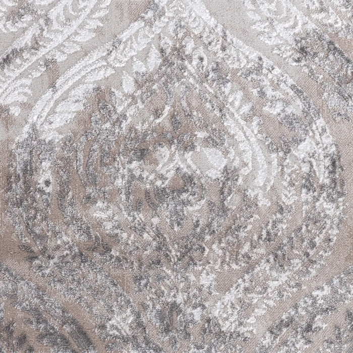 INGRID Vintage Traditional Oriental Boho White/Grey Rug