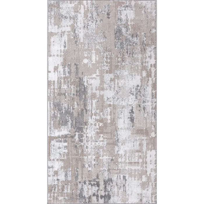 ORGANA Abstract Modern Marble White/Beige Rug