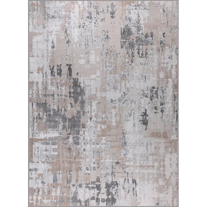 ORGANA Abstract Modern Marble White/Beige Rug