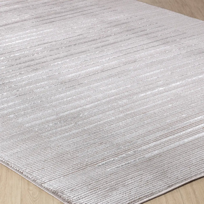 KAYSA Scandi Modern Beige/White Striped Rug