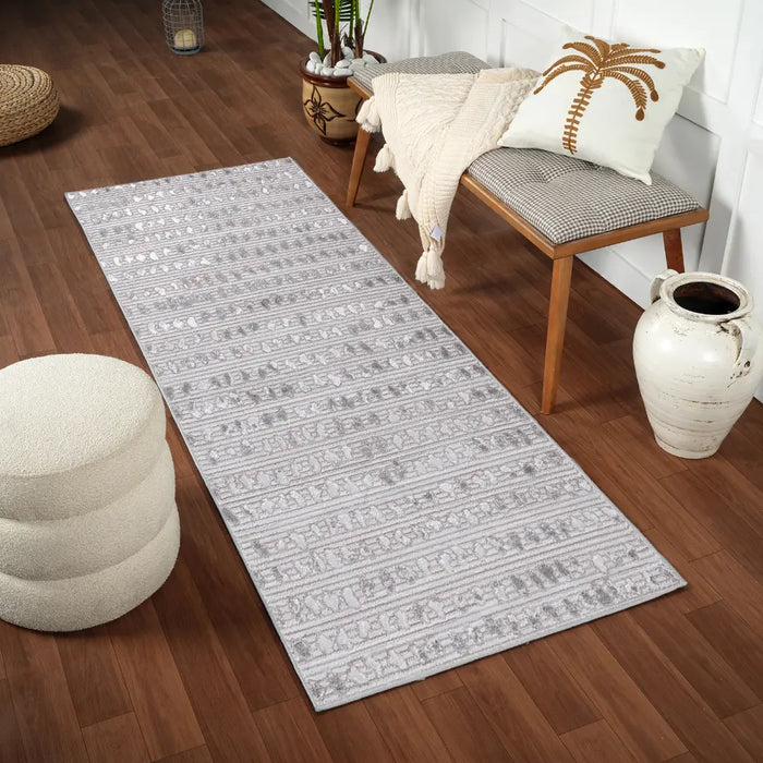 VALKIRIA Scandi Modern Beige/White Polka Dot Rug