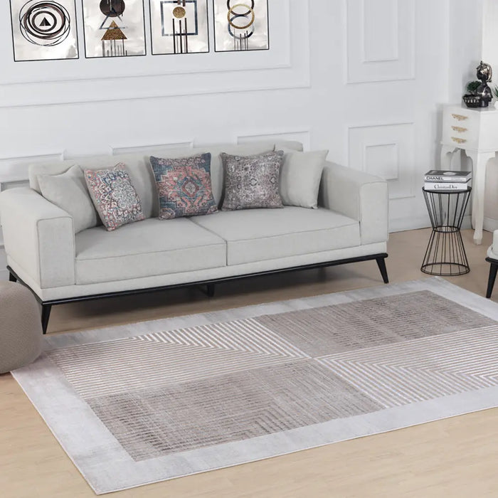 AITANA Scandi Modern Beige/White Rug