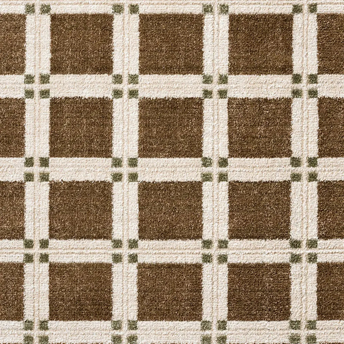 La Luna Modern Green Off-White Grey Brown Graphic Living Dining Bedroom Rug LUU2306