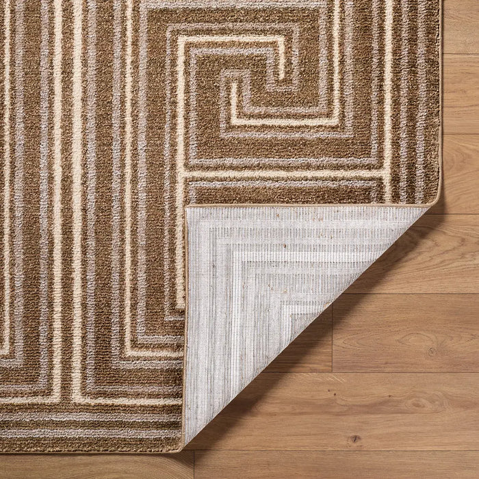 La Luna Global Brown Taupe Grey Graphic Living Dining Bedroom Rug LUU2311