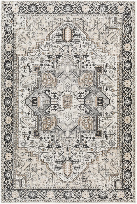 LIANA BADEN Machine Washable Traditional Boho Beige Rug