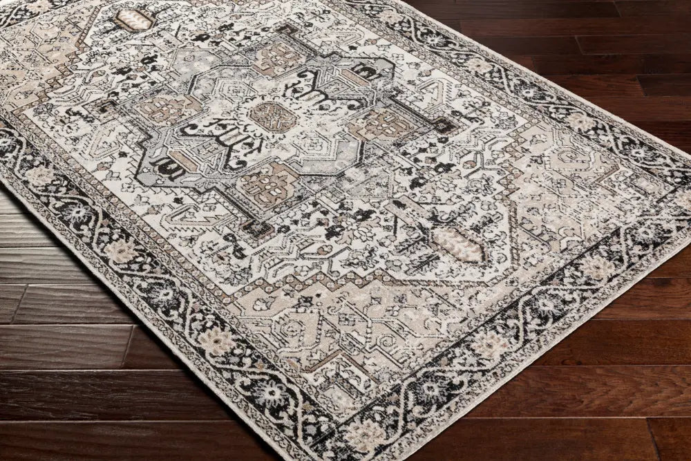 LIANA BADEN Machine Washable Traditional Boho Beige Rug
