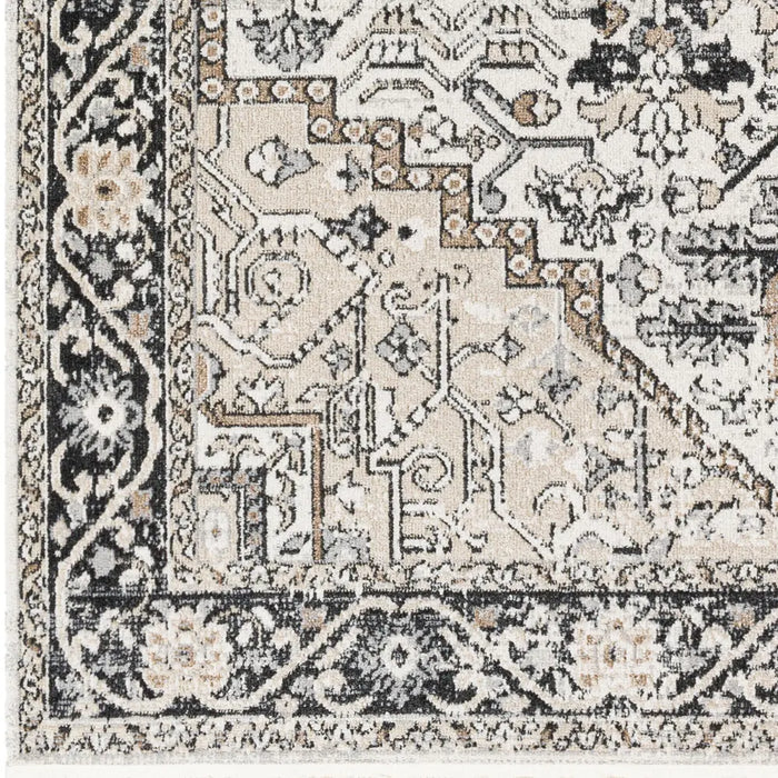 LIANA BADEN Machine Washable Traditional Boho Beige Rug