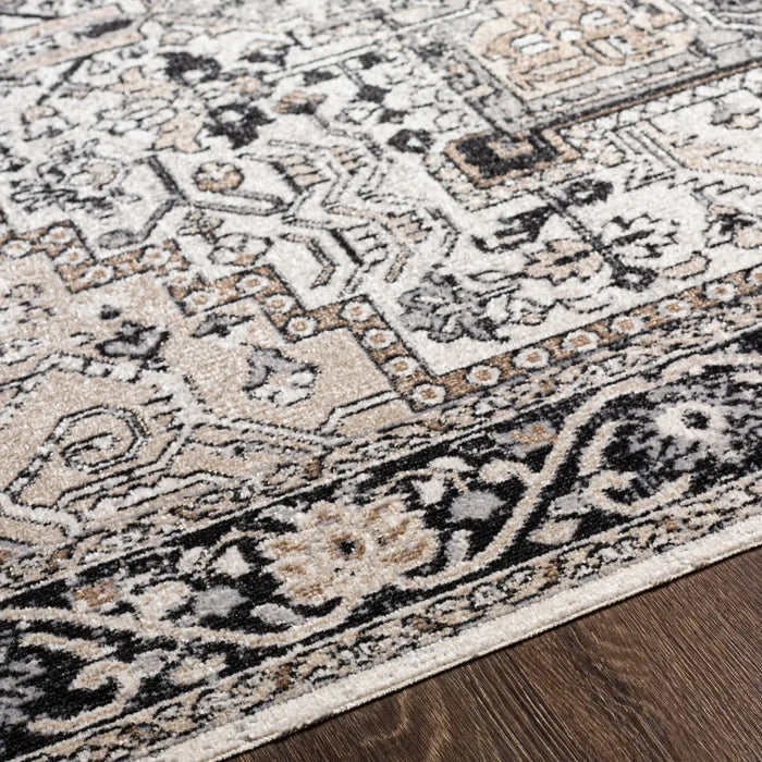 LIANA BADEN Machine Washable Traditional Boho Beige Rug