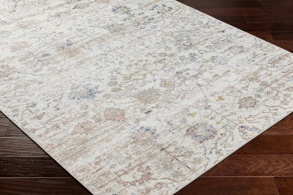 LIVIA HORNE Machine Washable Traditional Boho Ivory Rug