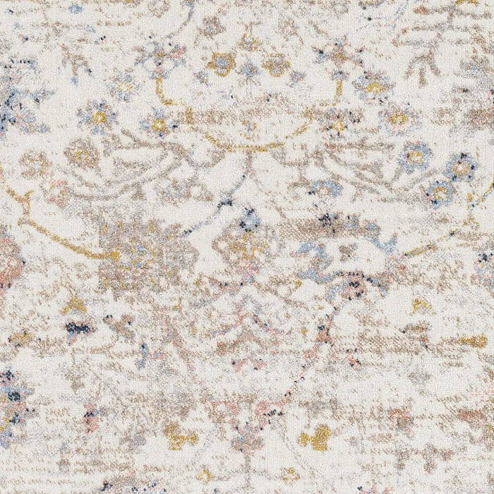 LIVIA HORNE Machine Washable Traditional Boho Ivory Rug