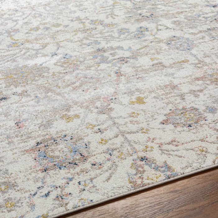LIVIA HORNE Machine Washable Traditional Boho Ivory Rug