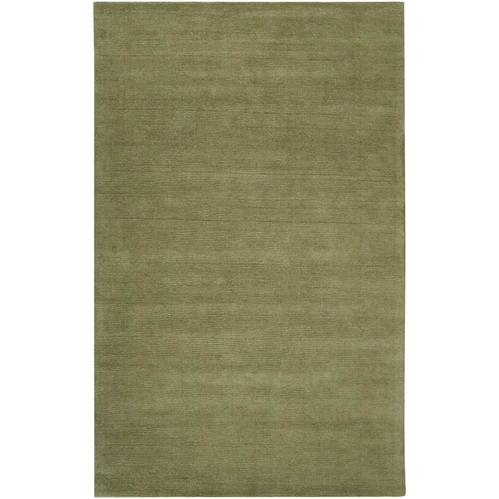 Mystique Hand Loomed Green Wool Modern Living Dining Bedroom M329 Rug