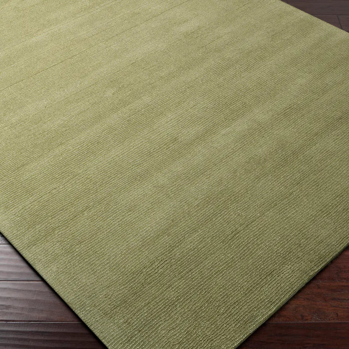 Mystique Hand Loomed Green Wool Modern Living Dining Bedroom M329 Rug