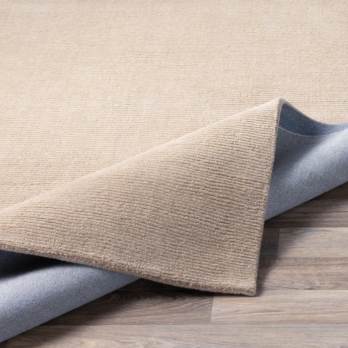 Mystique Hand Loomed Tan Wool Modern Living Dining Bedroom M335 Rug