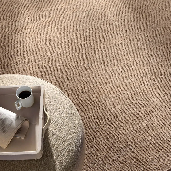 Mystique Hand Loomed Tan Wool Modern Living Dining Bedroom M335 Rug
