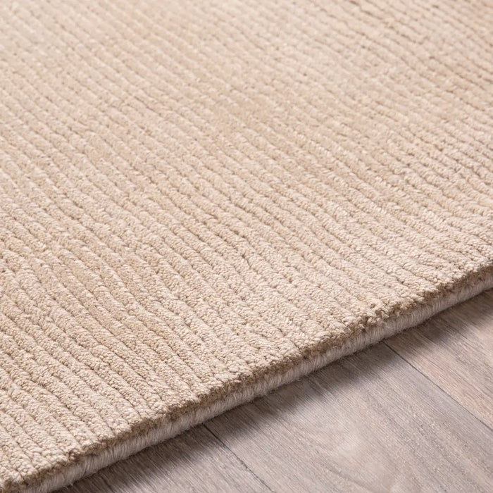 Mystique Hand Loomed Tan Wool Modern Living Dining Bedroom M335 Rug
