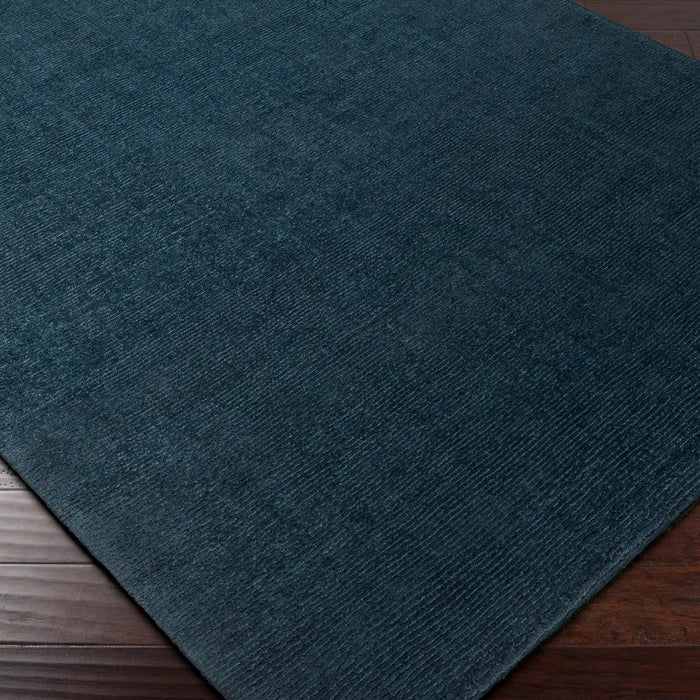 Mystique Hand Loomed Blue Wool Modern Living Dining Bedroom M340 Rug