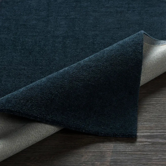 Mystique Hand Loomed Blue Wool Modern Living Dining Bedroom M340 Rug