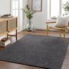 Mystique Hand Loomed Charcoal Wool Modern Living Dining Bedroom M341 Rug
