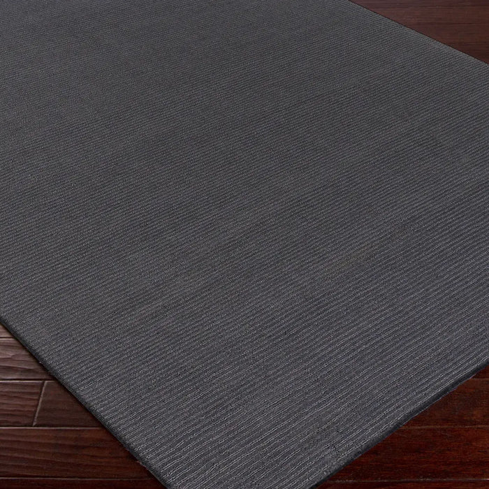 Mystique Hand Loomed Charcoal Wool Modern Living Dining Bedroom M341 Rug