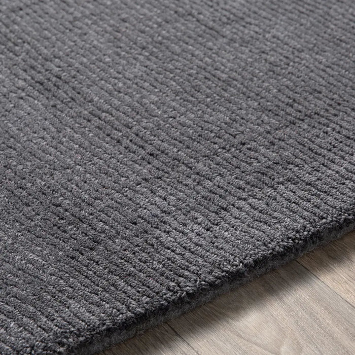 Mystique Hand Loomed Charcoal Wool Modern Living Dining Bedroom M341 Rug