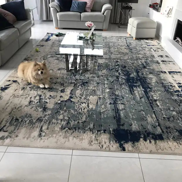 Photo by James W., | Nourison maxell mae16 ivory blue Living Room Floral Rug.