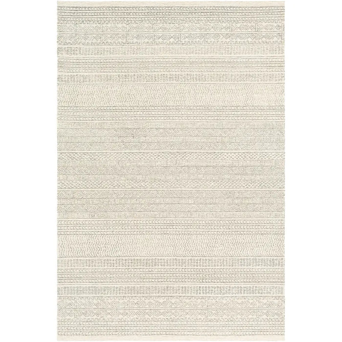 Vaniya Hand-Tufted Global Wool Grey Rug
