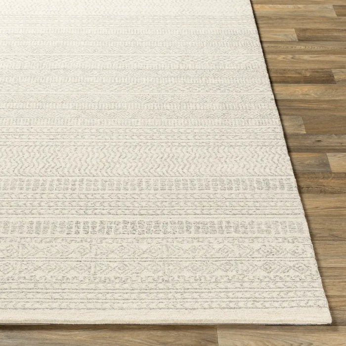 Vaniya Hand-Tufted Global Wool Grey Rug